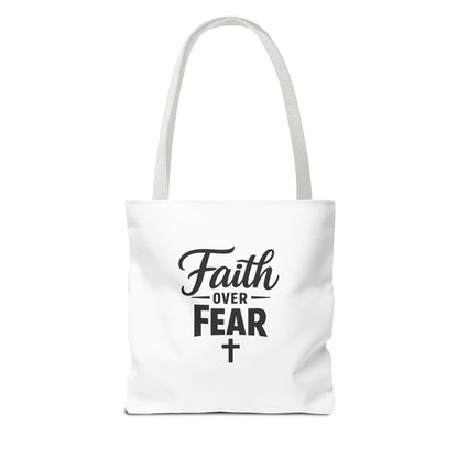 Faith Over Fear Tote Bag — Inspirational Christian Canvas Tote
