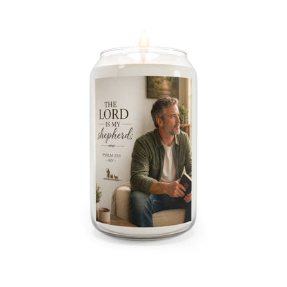 The Lord Is My Shepherd Soy Candle — 13.75oz Scented Jar (Psalm 23:1)