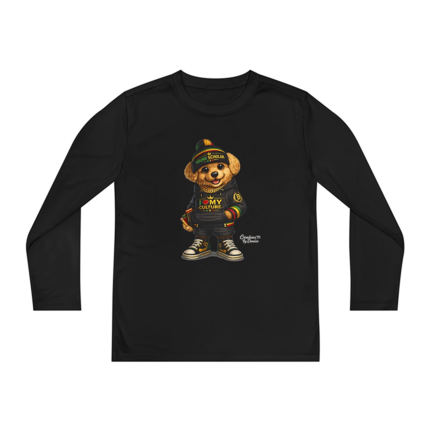 Youth Long Sleeve Tee — Streetwear Teddy Bear Graphic