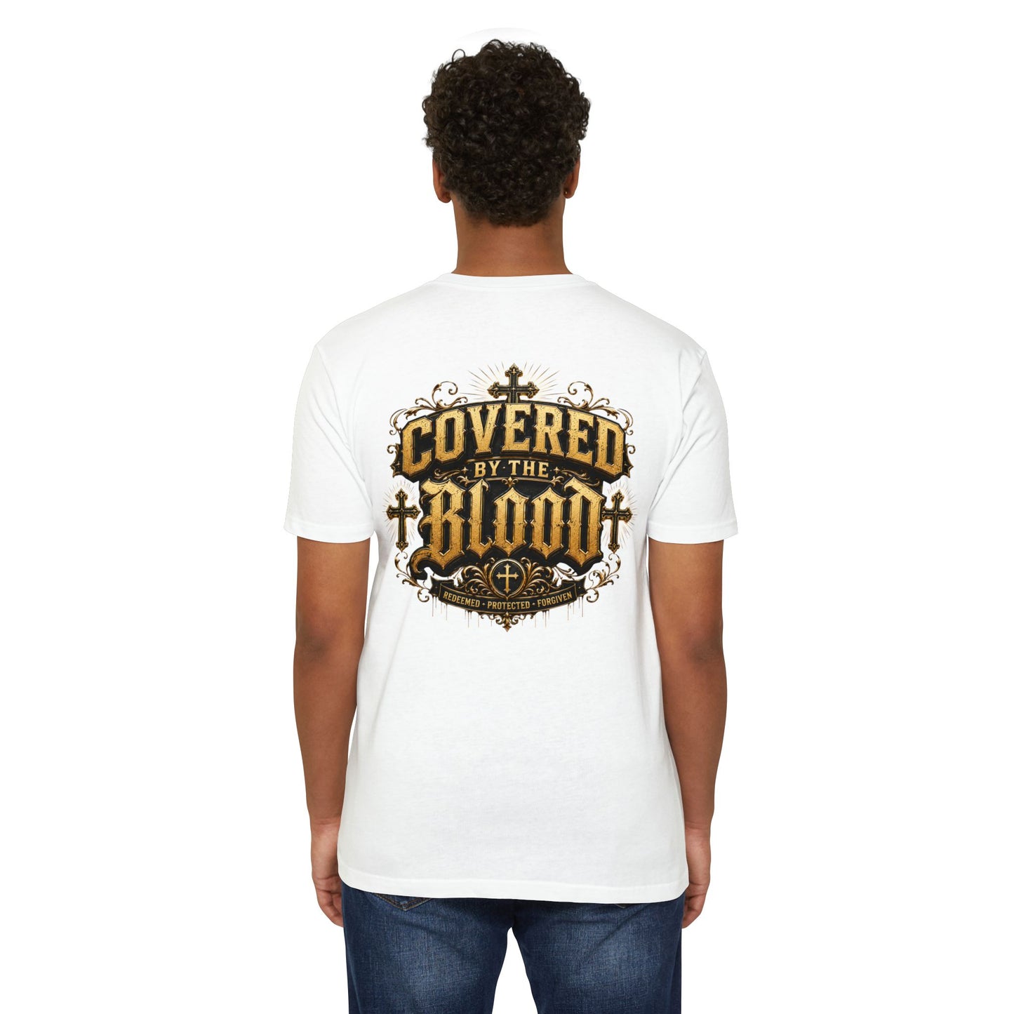Covered by the Blood T-Shirt — Christian Faith Cross Graphic Tee
