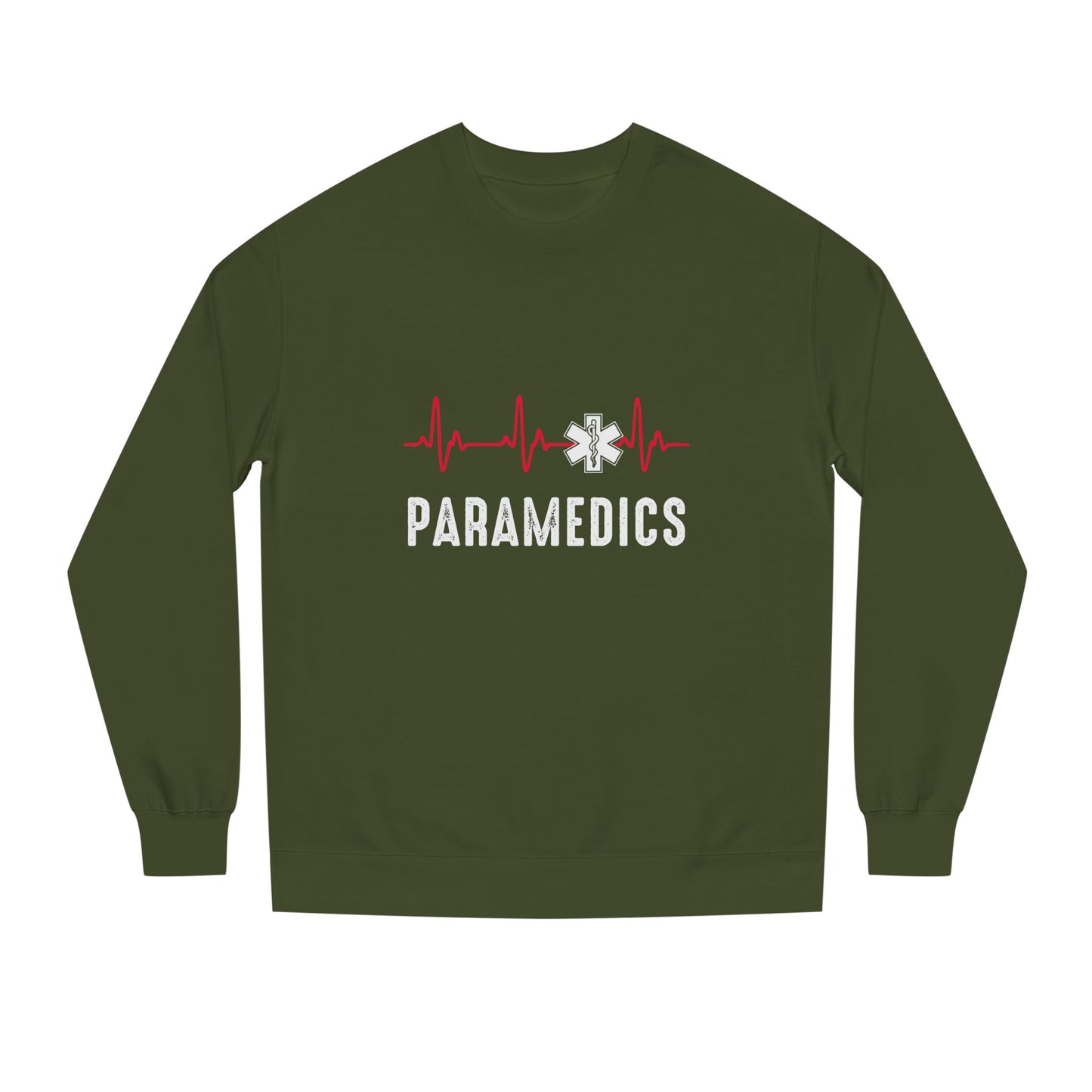 Paramedics Crewneck Sweatshirt — EMS Star of Life Heartbeat Design