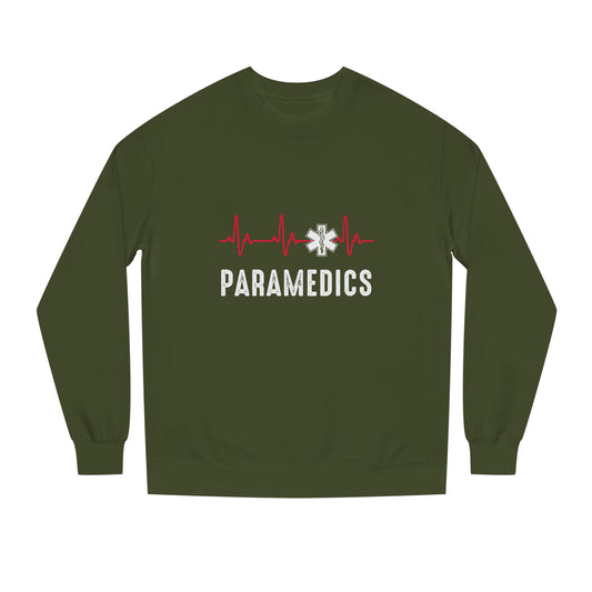 Paramedics Crewneck Sweatshirt — EMS Star of Life Heartbeat Design