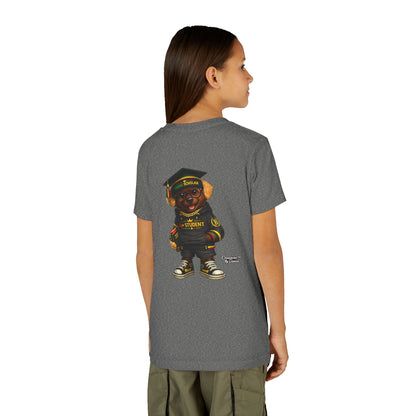 Youth Tee — Scholar Student Bear Graduation Graphic