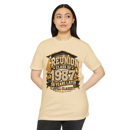 Class of 1987 Reunion T-Shirt — 38 Years Later "Still Classy"