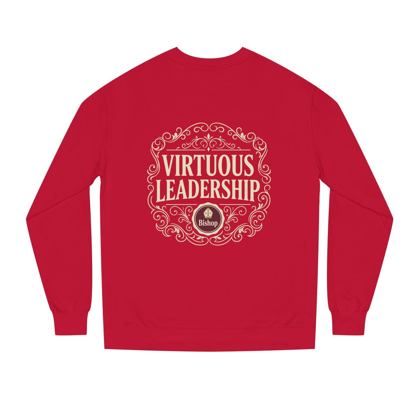 Virtuous Leadership Sweatshirt — Vintage Crest Crewneck for Church Leaders