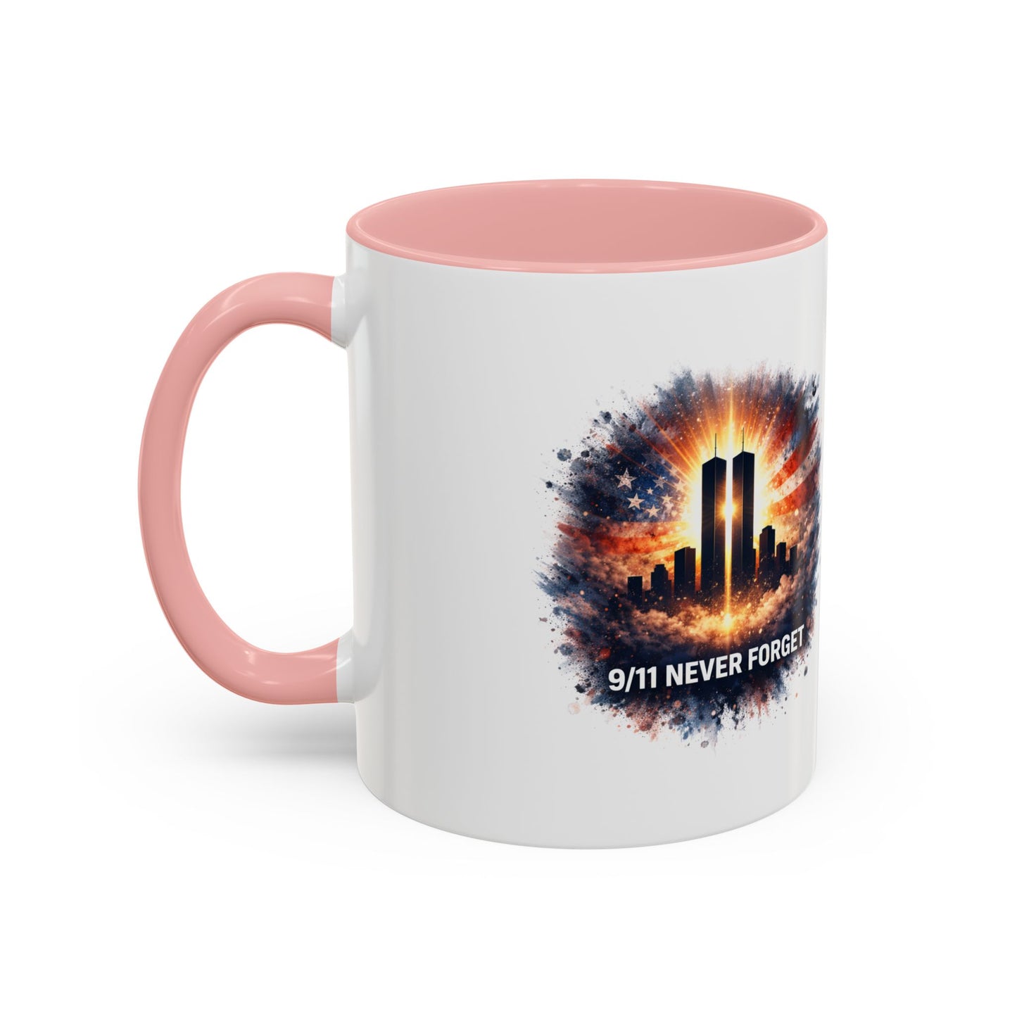 9/11 Never Forget Coffee Mug - Memorial Tribute Accent Mug (11/15oz)