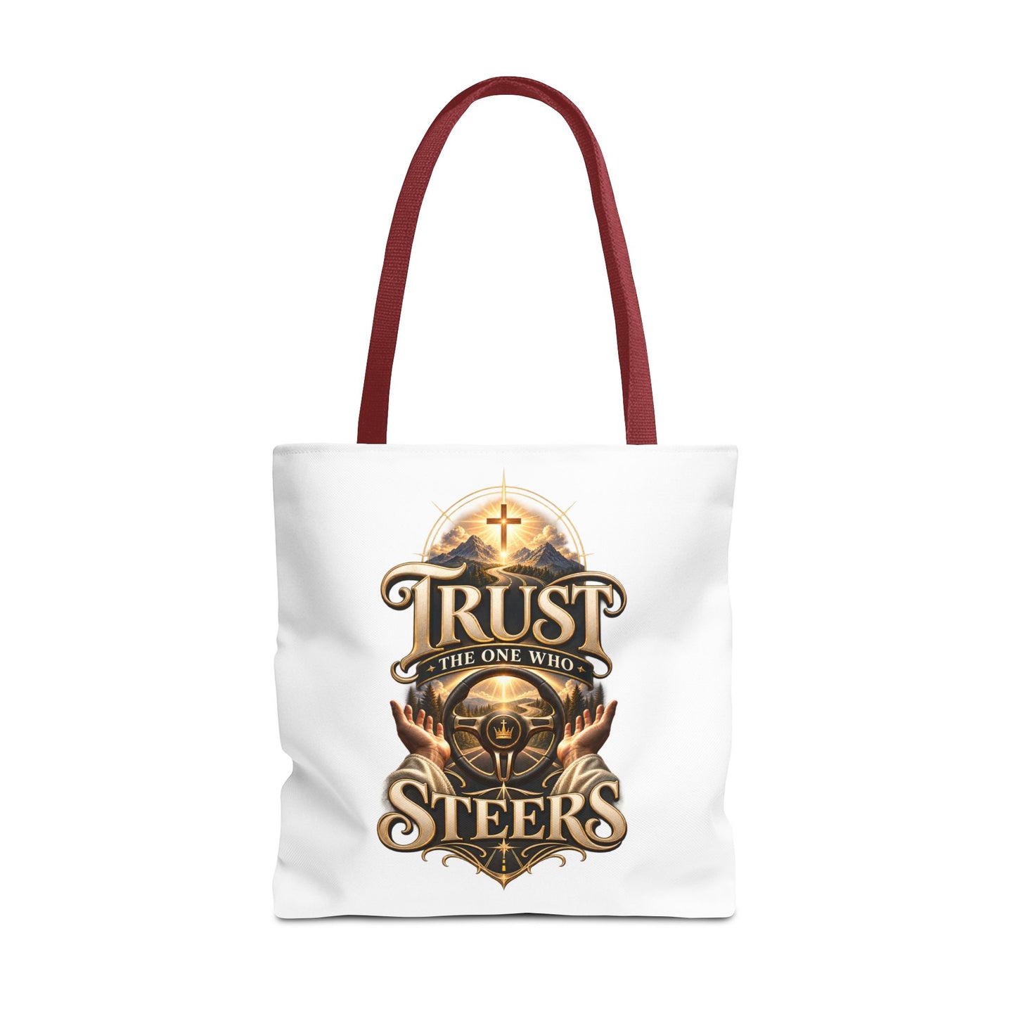 Christian 'Trust the One Who Steers' Tote Bag