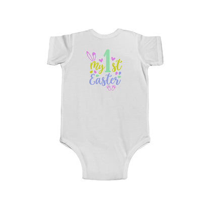 Baby Bodysuit "My 1st Easter" - Pastel Bunny First Easter Onesie