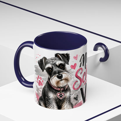 Miniature Schnauzer Vibes Accent Coffee Mug – 11/15oz