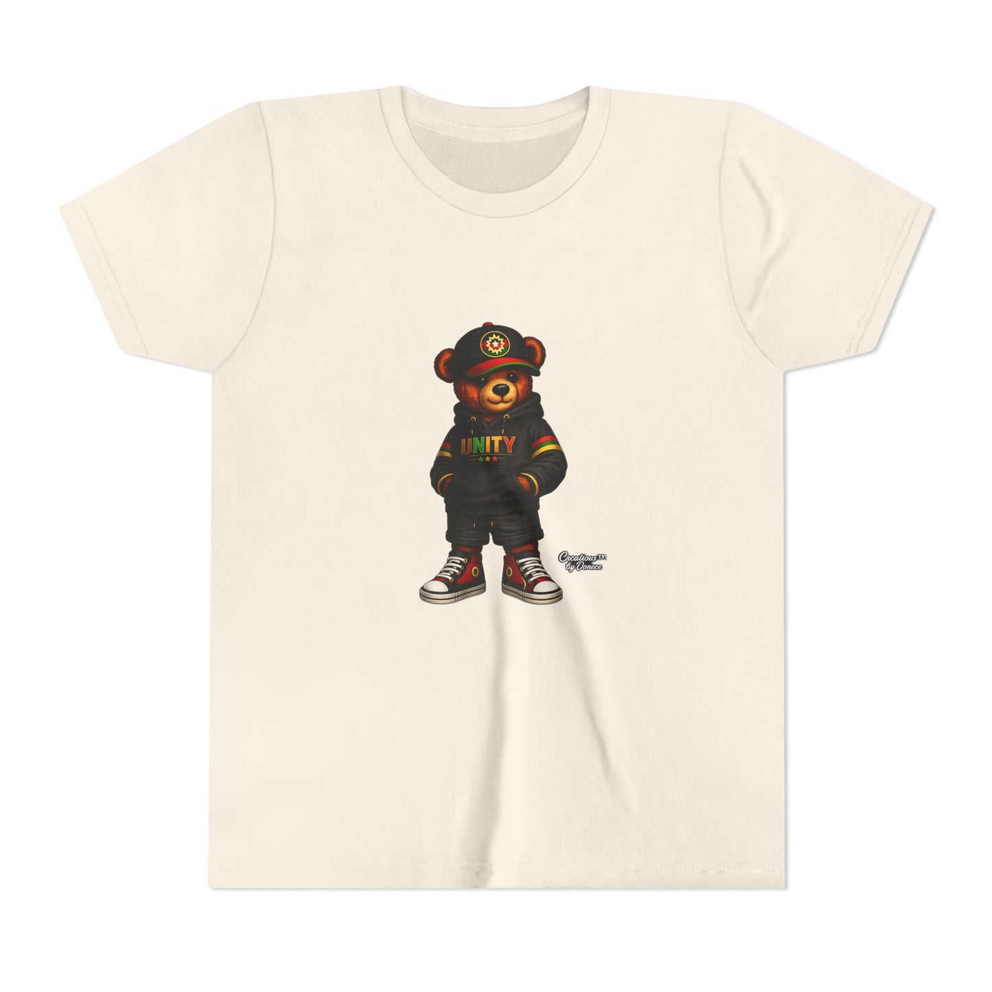 Youth T‑Shirt — Cool Bear Graphic Tee with 'UNITY' Hoodie Design