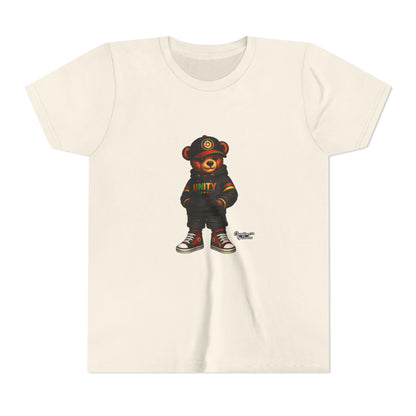 Youth T‑Shirt — Cool Bear Graphic Tee with 'UNITY' Hoodie Design