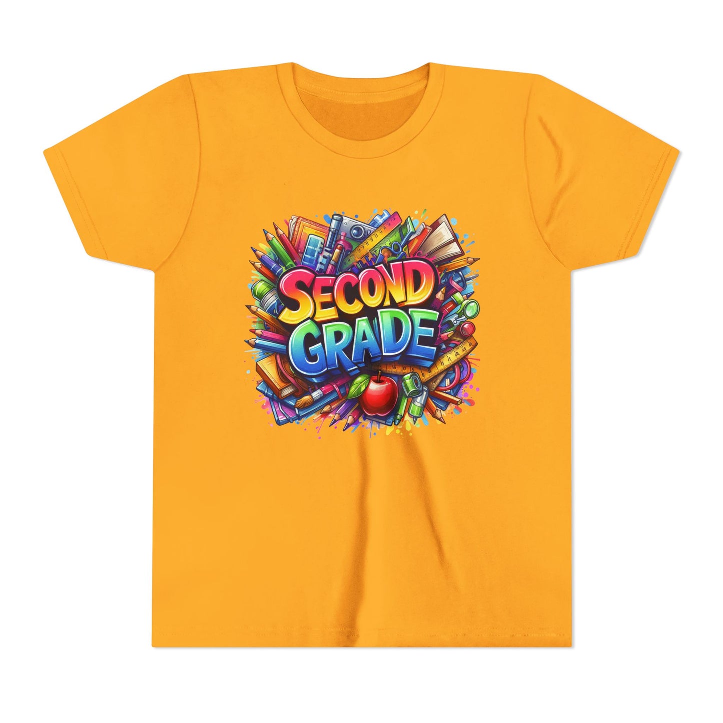 Second Grade Youth Tee — Colorful Back-to-School Kids T-Shirt