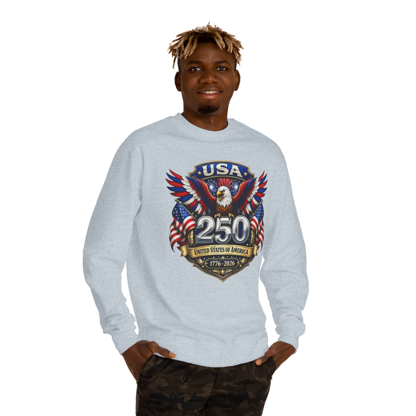 USA 250th Anniversary Eagle Sweatshirt — 1776-2026 Patriotic Crewneck