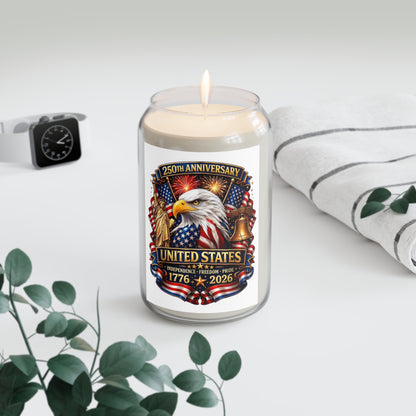 Patriotic Soy Candle — 250th United States Anniversary 1776–2026 (13.75 oz)