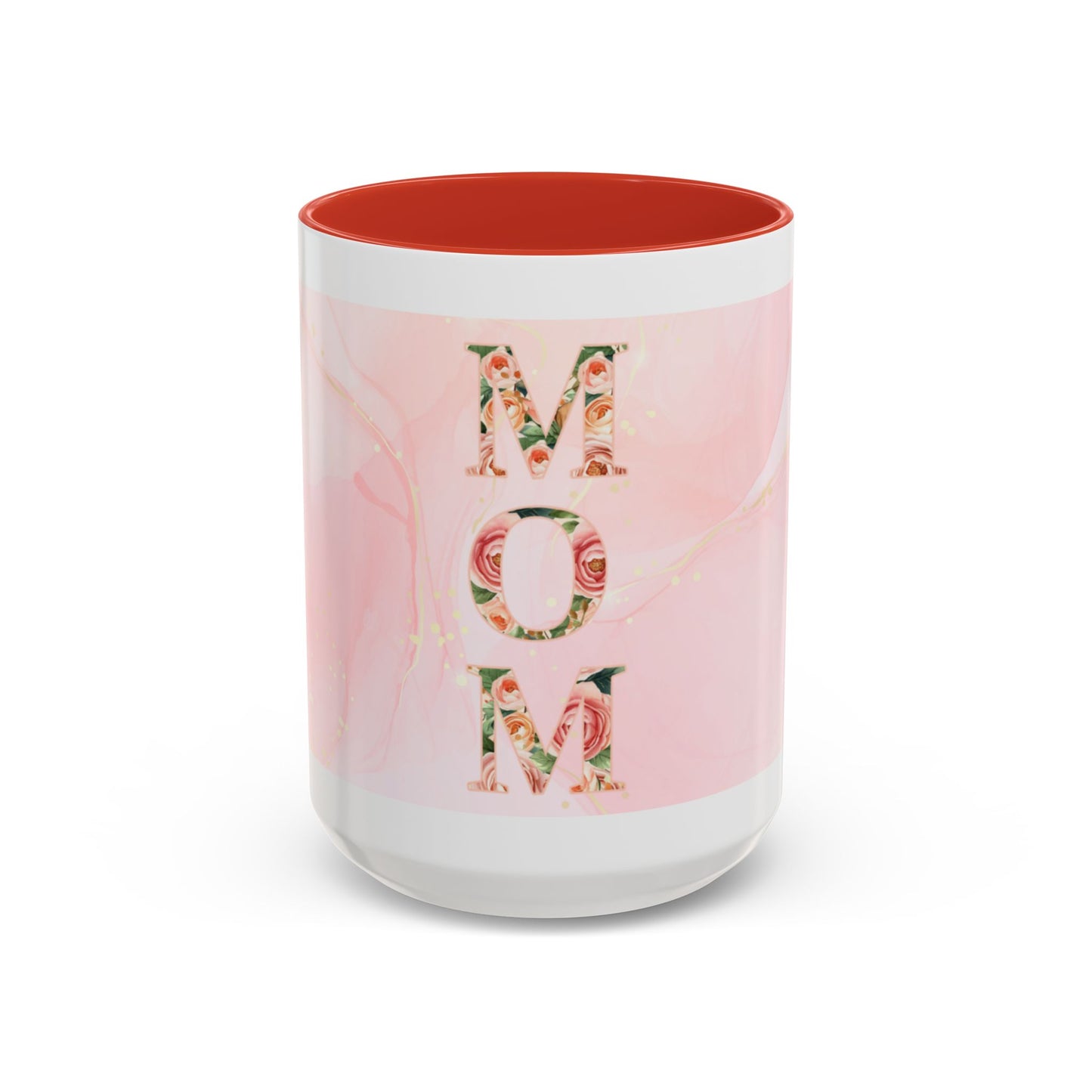 Mom Floral Accent Coffee Mug – Pink Mother's Day Gift (11/15oz)