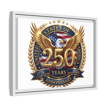 250th United States Anniversary Framed Canvas Print