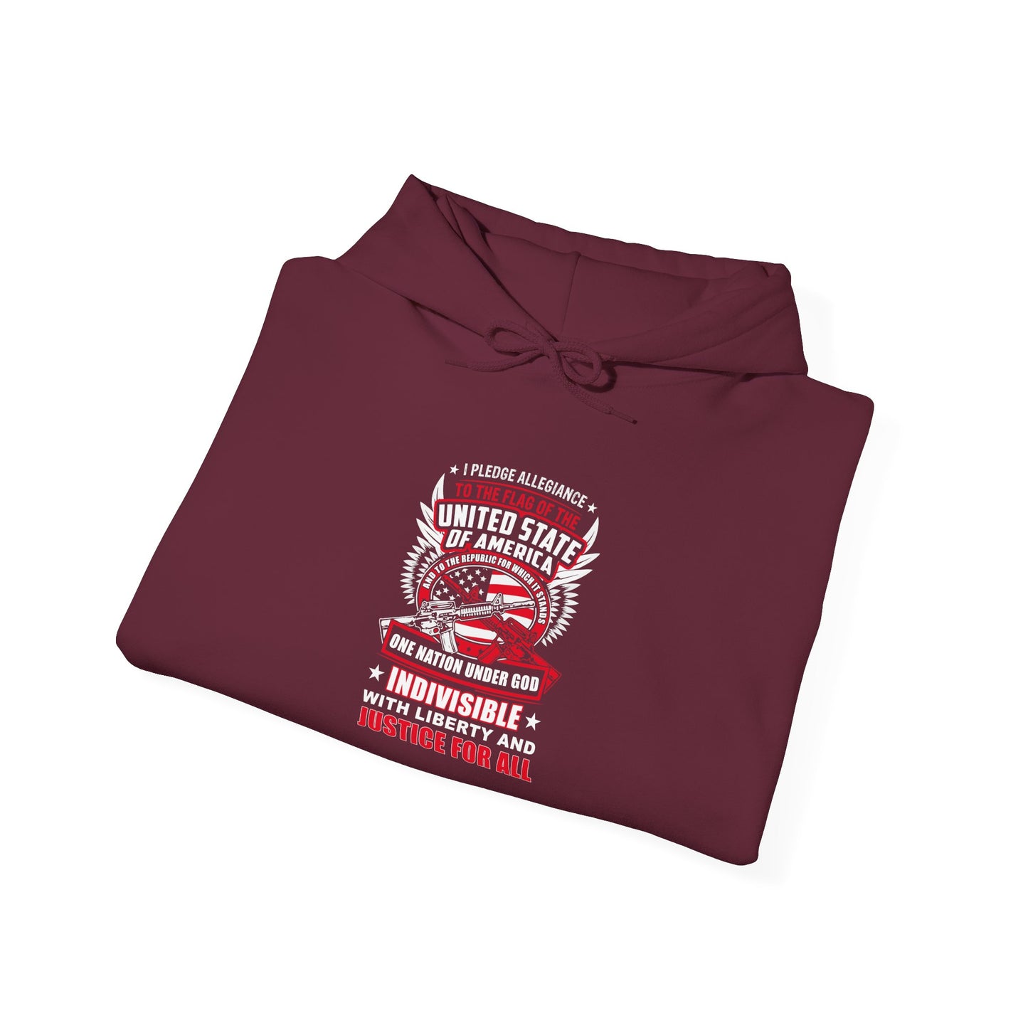 I Pledge Allegiance To the Flag of the of America The Reporlic for Which It Stands One Nation Under God Indivisible With Liberty and Justice for All Hoodie