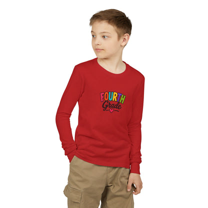 Fourth Grade Long Sleeve Tee — Colorful Kids School Shirt