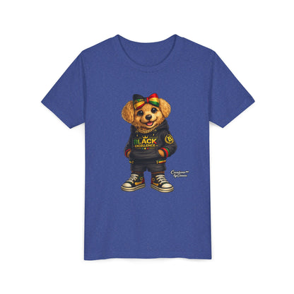 Youth Tee — Rasta Teddy "Black Excellence" Graphic Shirt