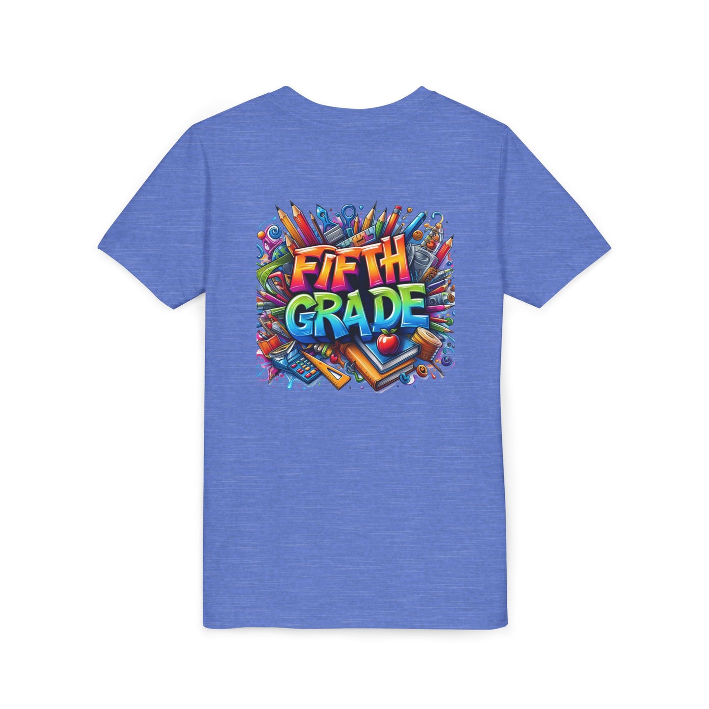 Fifth Grade Kid's Tee - Colorful School Supplies Back to School T-Shirt