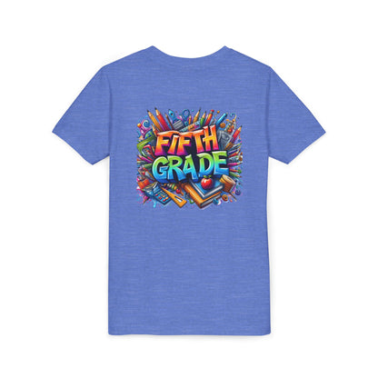 Fifth Grade Kid's Tee - Colorful School Supplies Back to School T-Shirt