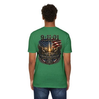 9/11 Memorial T-Shirt – "We Will Never Forget" Tribute Tee