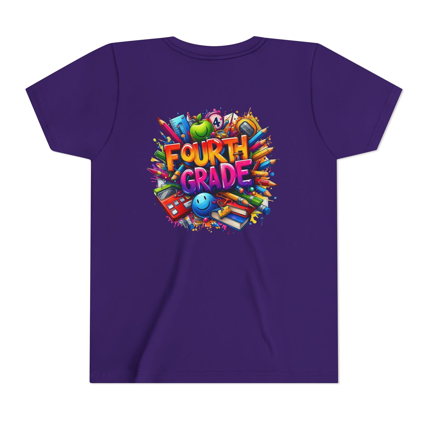 Fourth Grade Youth T‑Shirt – Colorful School Supplies Back to School Tee