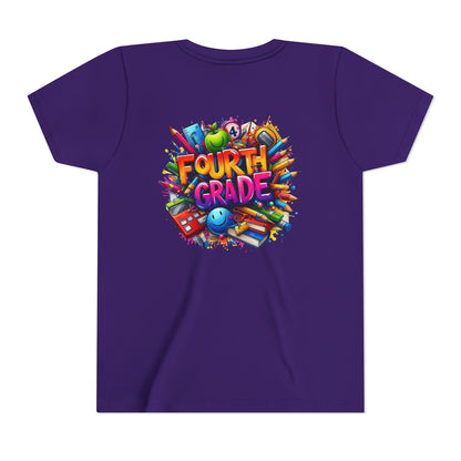 Fourth Grade Youth T‑Shirt – Colorful School Supplies Back to School Tee