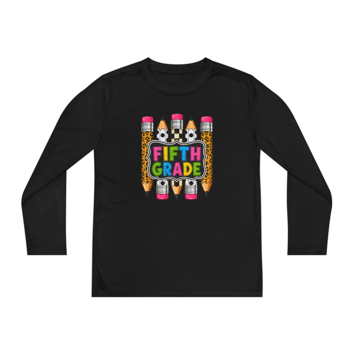 Fifth Grade Pencil Graphic Youth Long Sleeve Tee
