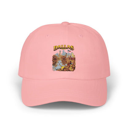 Dallas Vintage Scenic Dad Cap – Retro City Skyline Embroidered Hat