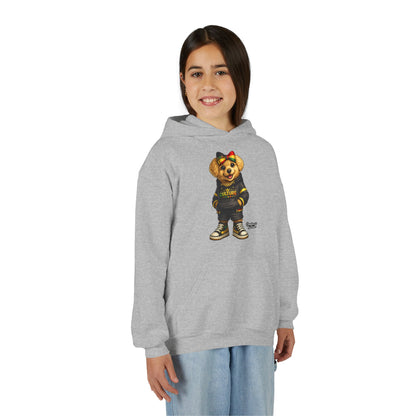 Youth Hoodie — Cute Rasta Bear 'Culture' Graphic Pullover