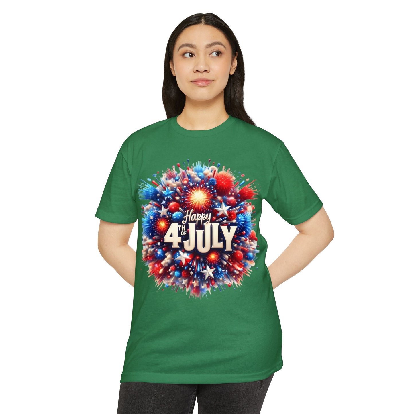 Happy 4th of July T-Shirt — Patriotic Fireworks Tee