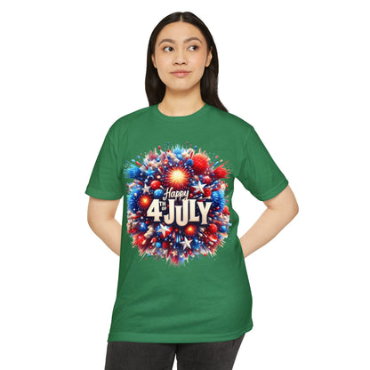 Happy 4th of July T-Shirt — Patriotic Fireworks Tee