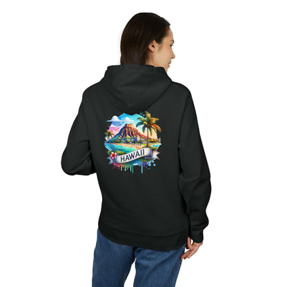 Hawaii Watercolor Hoodie — Tropical Island Palm Beach Pullover
