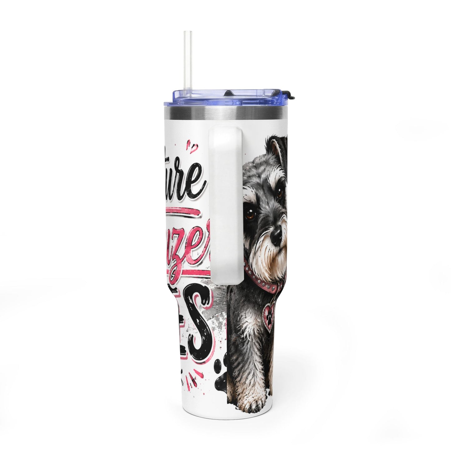 Miniature Schnauzer Vibes 40oz Vacuum Tumbler