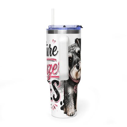 Miniature Schnauzer Vibes 40oz Vacuum Tumbler