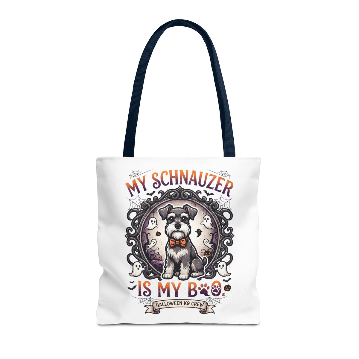 Halloween Schnauzer Tote Bag - "My Schnauzer Is My Boo" Cute Dog Halloween Gift