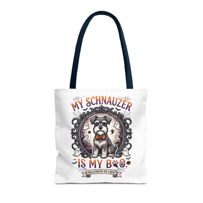 Halloween Schnauzer Tote Bag - "My Schnauzer Is My Boo" Cute Dog Halloween Gift