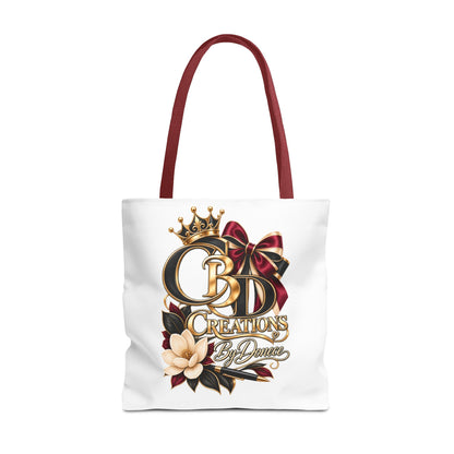 Logo Tote Bag — Elegant Crown & Bow Monogram Tote