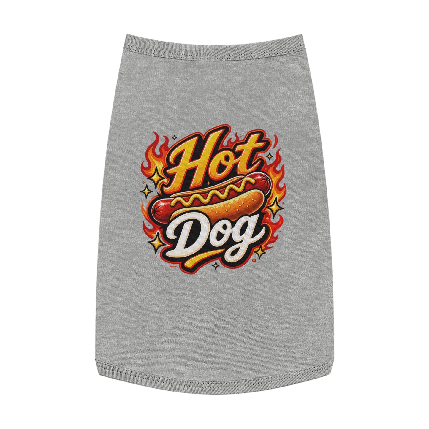 Hot Dog Pet Tank Top — Funny Grilling Graphic Dog Shirt