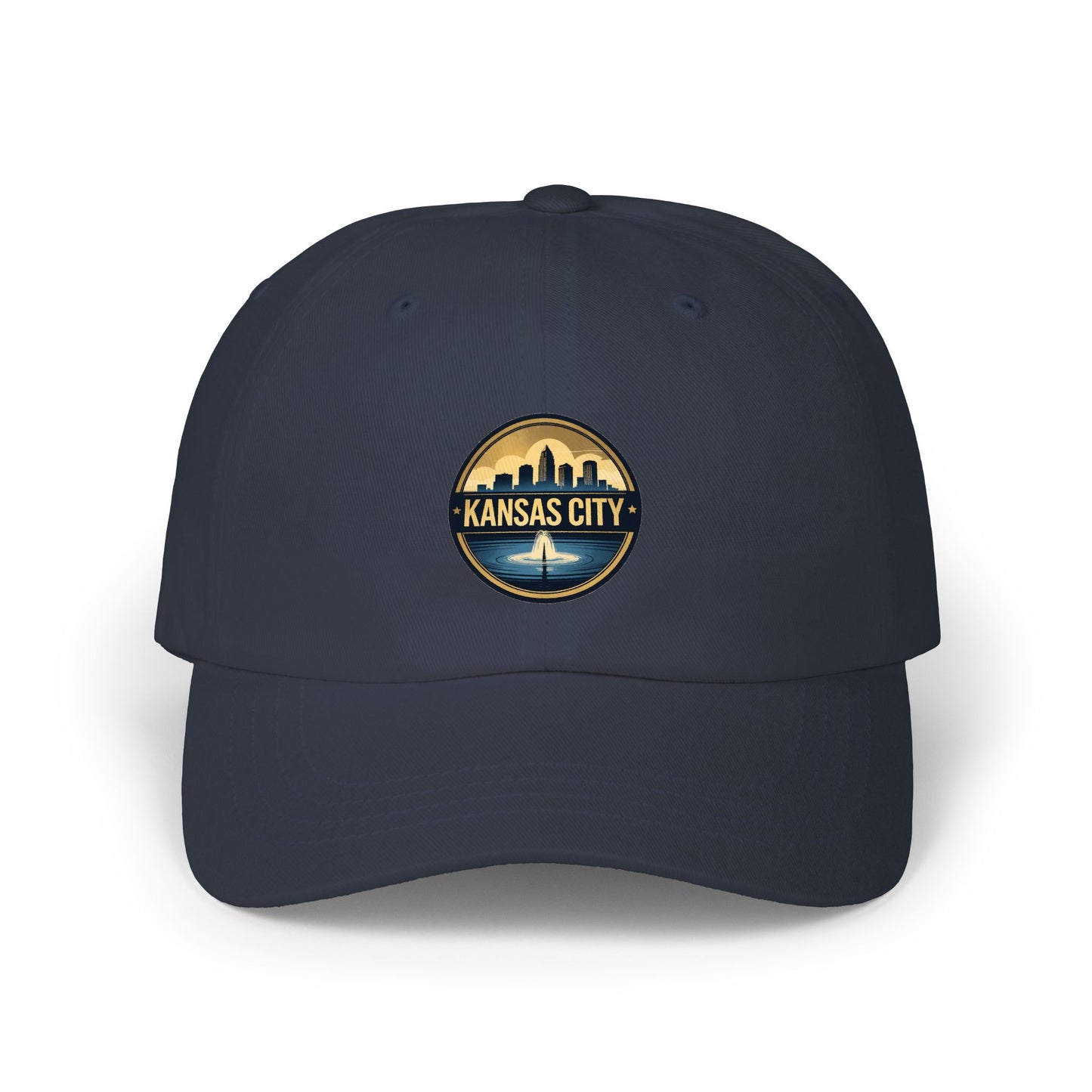 Kansas City Skyline Dad Cap — Vintage Sunset Embroidered Baseball Hat