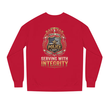 Police Badge Sweatshirt - "Serving With Integrity" Crewneck