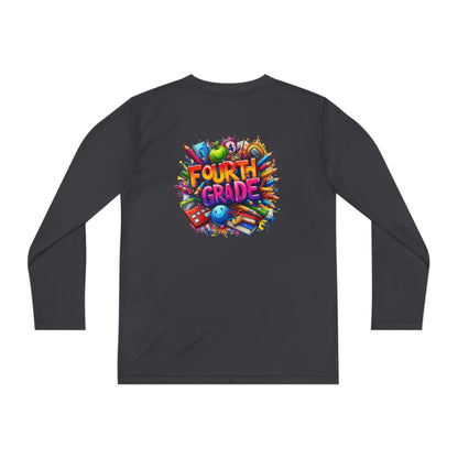 Fourth Grade Long Sleeve Tee — Colorful School Kids Shirt