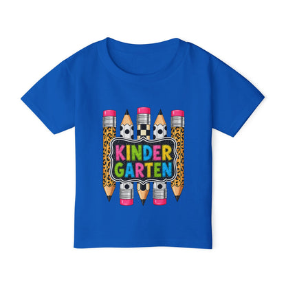 Kindergarten Pencils Toddler T-Shirt — Colorful Back-to-School Tee
