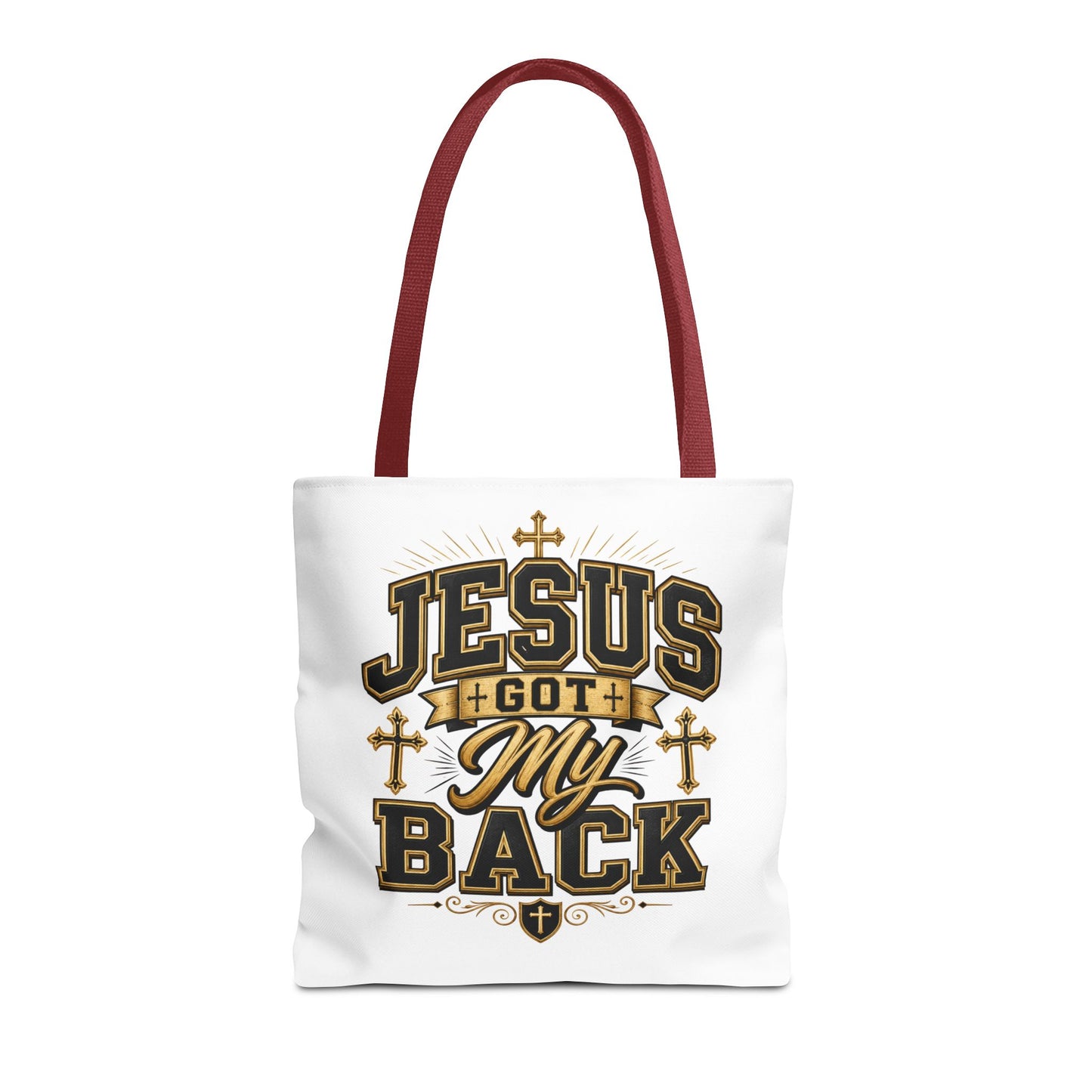 Jesus Got My Back Tote Bag — Faith-Based Christian Inspirational Carryall