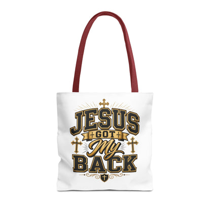 Jesus Got My Back Tote Bag — Faith-Based Christian Inspirational Carryall