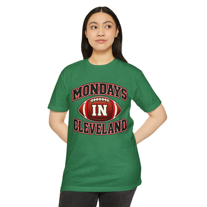 Mondays in Cleveland Football T-Shirt