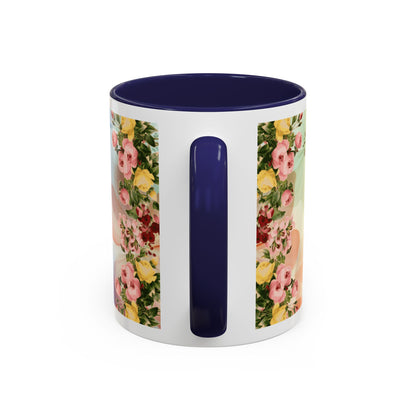 Mother’s Love Accent Coffee Mug – Floral Inspirational Gift (11/15 oz)