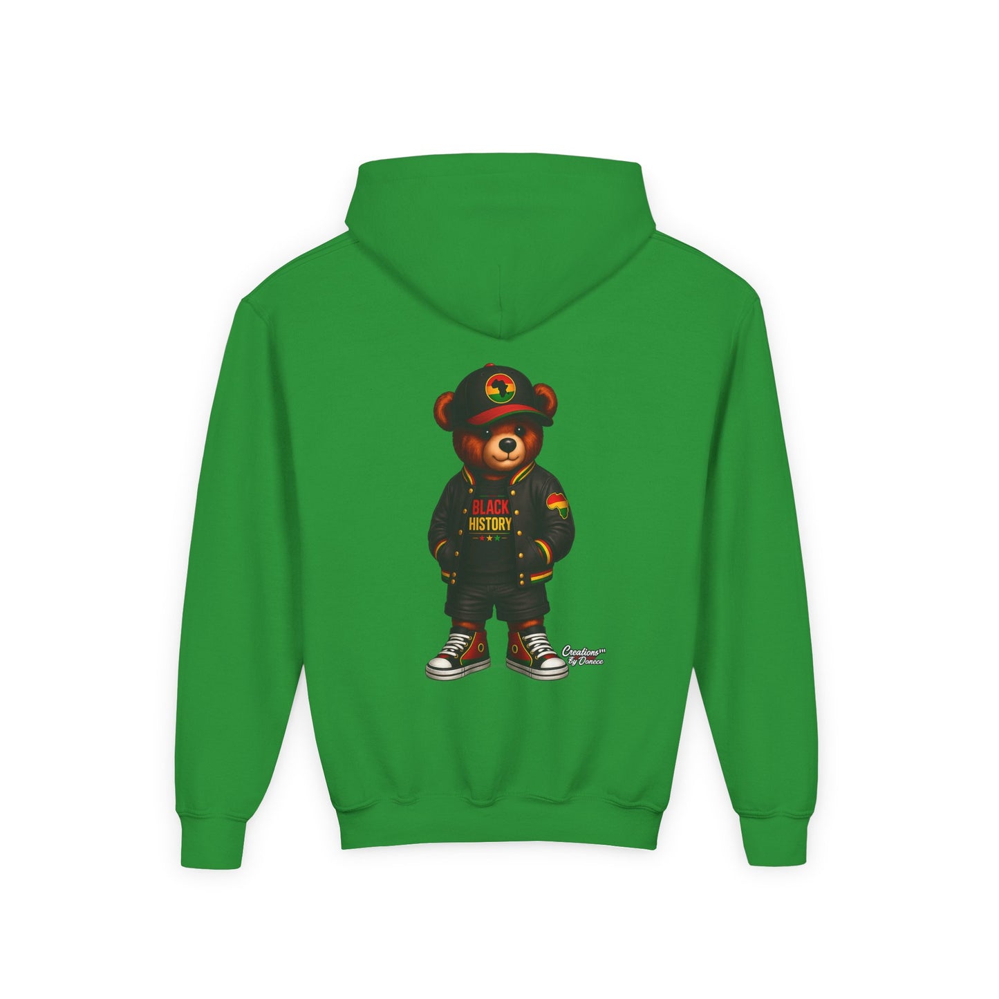 Youth Bear Hoodie — 'Follow Your History' Streetwear Kids Sweatshirt