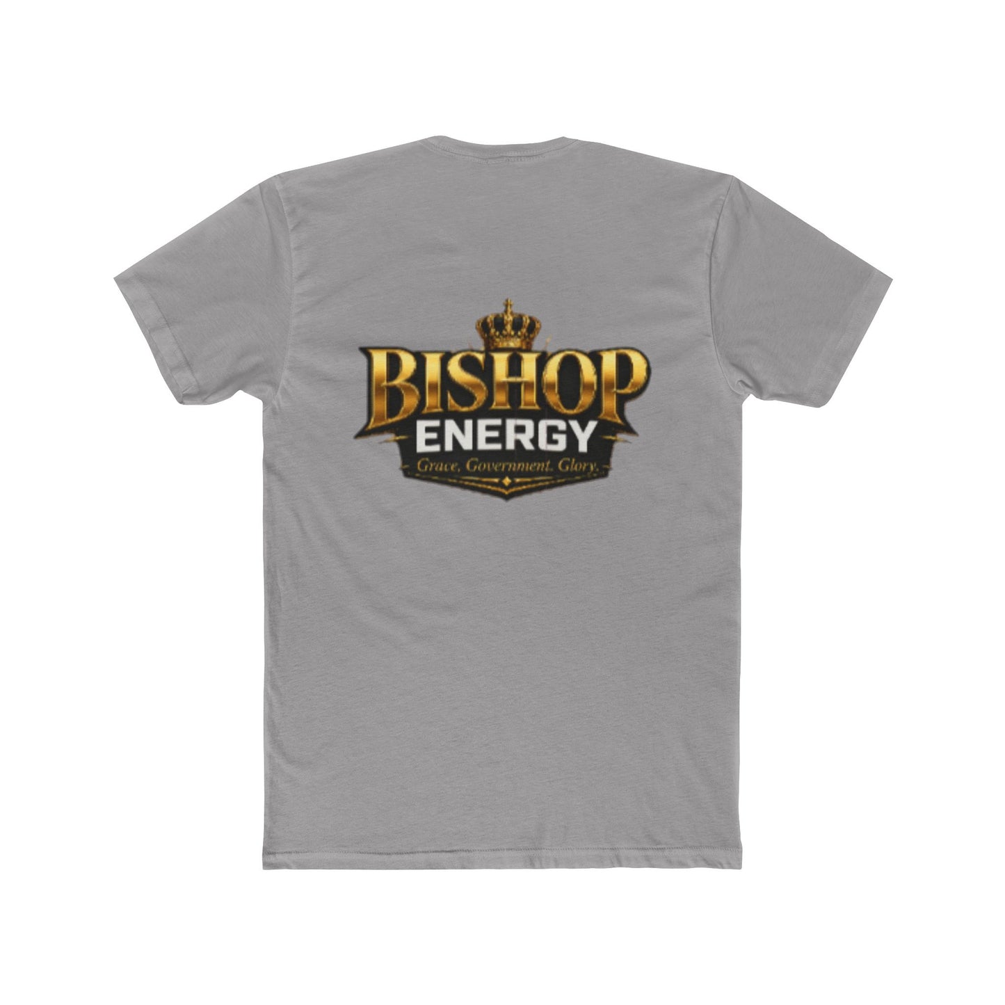 Bishop Energy Graphic Tee — Bold Gold Crown Logo T-Shirt